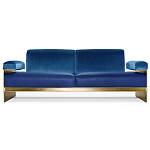 Эксклюзивный Диван в стиле Арт-деко Phoenix с элегантными латунными элементами  варинант исполнения - 4 | Loft Concept в Твери