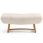 Оттоманка с обивкой букле Lino White Boucle Ottoman варинант исполнения - 2 | Loft Concept в Твери