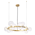 Люстра круглая подвесная с 15-ю прозрачными шарообразными плафонами из стекла Iona chandelier варинант исполнения - 2 | Loft Concept в Твери