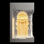 Встраиваемый в стену гипсовый светильник под покраску с колоннами и арками в античном стиле Antiquity Athena варинант исполнения - 9 | Loft Concept в Твери