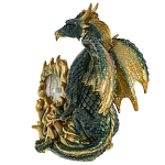 Часы в виде дракона Green Gold Dragon Clock варинант исполнения - 2 | Loft Concept в Твери