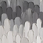 Панно декоративное с ручной росписью Gray Strokes варинант исполнения - 2 | Loft Concept в Твери