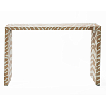 Консоль Дизайнерская Kenya Console ZEBRA Bone Inlay Beige варинант исполнения - 1 | Loft Concept в Твери