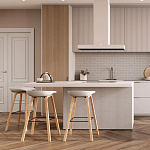 Барный стул на ножках из натурального дерева Boras White варинант исполнения - 8 | Loft Concept в Твери