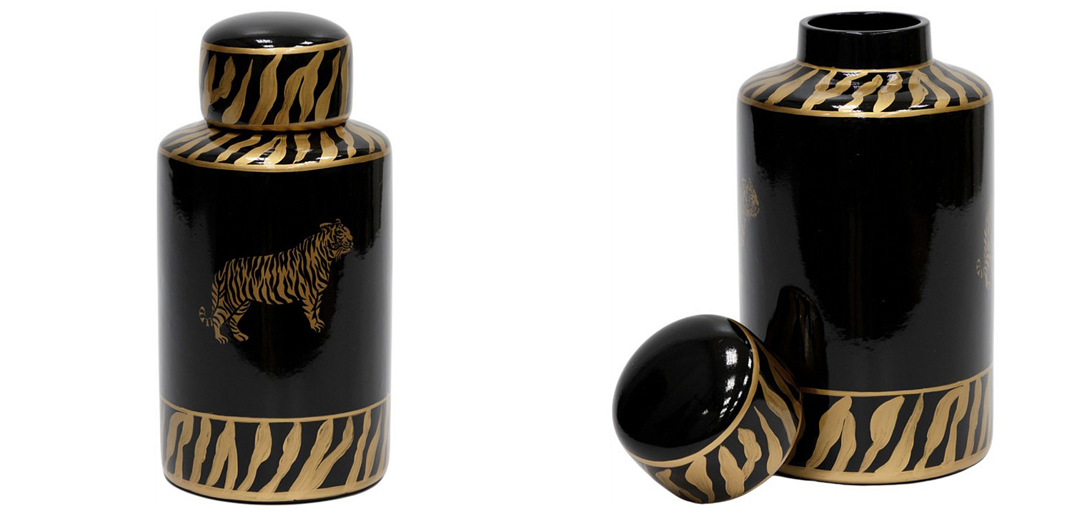 Ваза Tiger Vase black and gold Ваза Tiger Vase black and gold - Loft-Concept в Твери