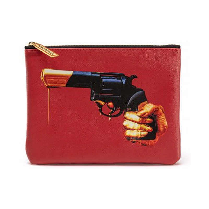 Косметичка Seletti Revolver Черный Красный Бежевый Косметичка Seletti Revolver Черный Красный Бежевый в Твери | Loft Concept