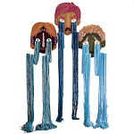 Вязаный Арт-Объект на стену из трех элементов Triptych варинант исполнения - 3 | Loft Concept в Твери