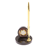 Часы настольные с ручкой из натурального камня Stone Clock варинант исполнения - 6 | Loft Concept в Твери