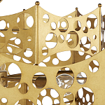 Люстра фигурная золотого цвета Corrugated Panels варинант исполнения - 3 | Loft Concept в Твери