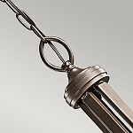 Люстра с белыми тканевыми абажурами в прозрачных стеклянных цилиндрах Kichler варинант исполнения - 19 | Loft Concept в Твери