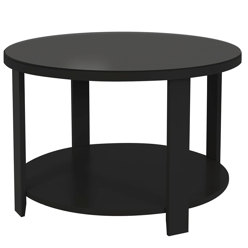 Круглый журнальный стол Jazz Black Черный Прозрачное Стекло в Твери | Loft Concept 