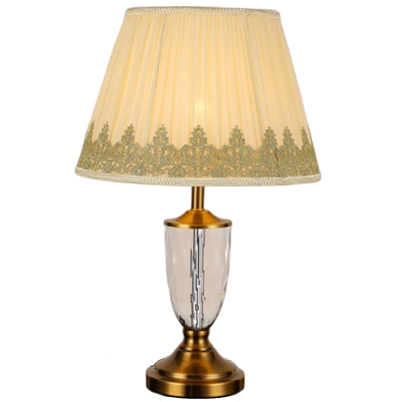 Настольная лампа с бронзовым основанием и бежевым тканевым абажуром Endorphy Бронза Бежевый в Твери | Loft Concept 