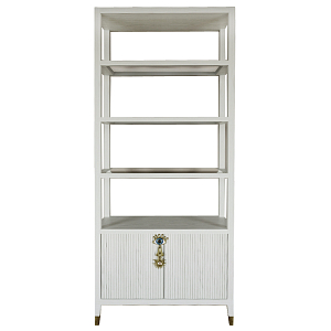 Стеллаж со стеклянными полками Elsa Dreams White