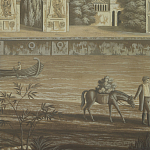 Обои ручная роспись Monuments of Paris Eau Forte on antique scenic Xuan paper варинант исполнения - 3 | Loft Concept в Твери