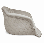 Барный стул со спинкой и мягкой обивкой с ромбами на 4-х деревянных ножках Бежевый Велюр Ava Charm варинант исполнения - 3 | Loft Concept в Твери