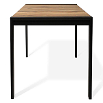 Стол обеденный раздвижной с прямоугольной столешницей на четырех черных ножках Blair варинант исполнения - 4 | Loft Concept в Твери