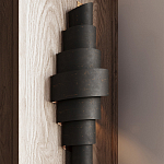 Бра в форме спирали черное с золотой внутренней отделкой Warm Glow варинант исполнения - 3 | Loft Concept в Твери