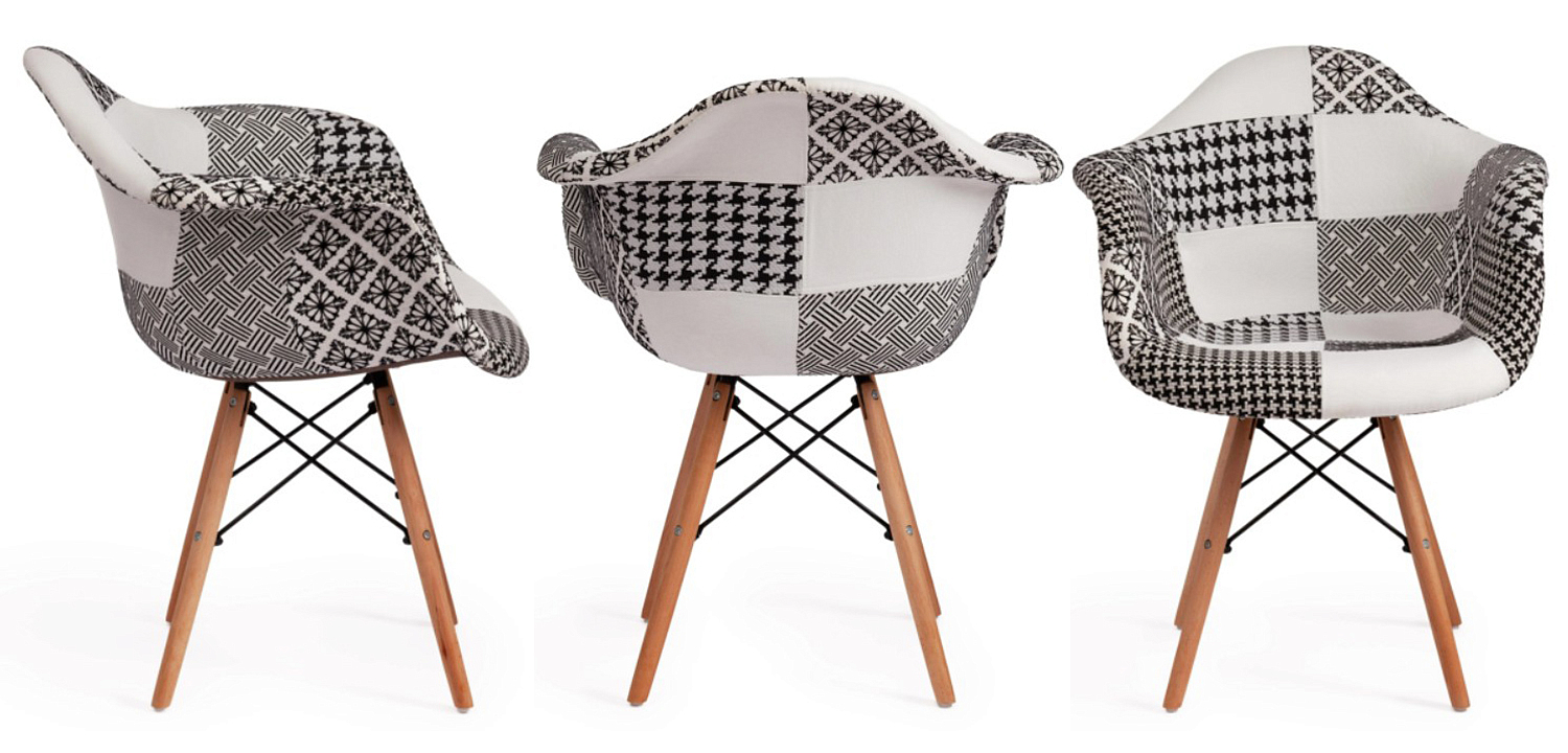 Стул DAW black&white patchwork Стул DAW black&white patchwork - Loft-Concept в Твери