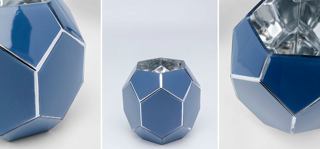 Ваза голубая Geometric Bowl Ваза голубая Geometric Bowl - Loft-Concept в Твери