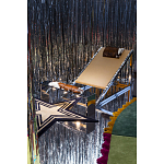 Дизайнерское кресло на металлическом каркасе с подставкой для ног Poltronova Mies Armchair варинант исполнения - 9 | Loft Concept в Твери