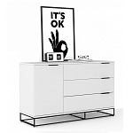 Комод белый с 3-мя ящиками Strict Lines  варинант исполнения - 3 | Loft Concept в Твери