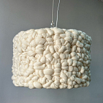 Вязаный шерстяной светильник Knitted wool lamp Cylinder варинант исполнения - 1 | Loft Concept в Твери