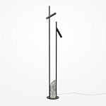 Напольный торшер светодионый черный Lumen Duo варинант исполнения - 1 | Loft Concept в Твери