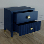 Тумба прикроватная с двумя ящиками Elsa Dreams Blue варинант исполнения - 2 | Loft Concept в Твери