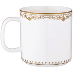 Кружка из фарфора белая с изображением лошади 400 мл Porcelain Horse Set варинант исполнения - 1 | Loft Concept в Твери