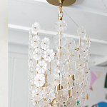 Подвесной светильник декорированный цветами из стекла Lightness of Flowers варинант исполнения - 6 | Loft Concept в Твери