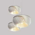 Подвесной светильник с белыми изящными декоративными лепестками Volumetric Petal Lamp варинант исполнения - 8 | Loft Concept в Твери