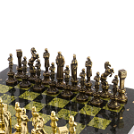 Шахматы Ренессанс из бронзы с доской из натурального камня Змеевик Decorative Thematic Chess варинант исполнения - 2 | Loft Concept в Твери