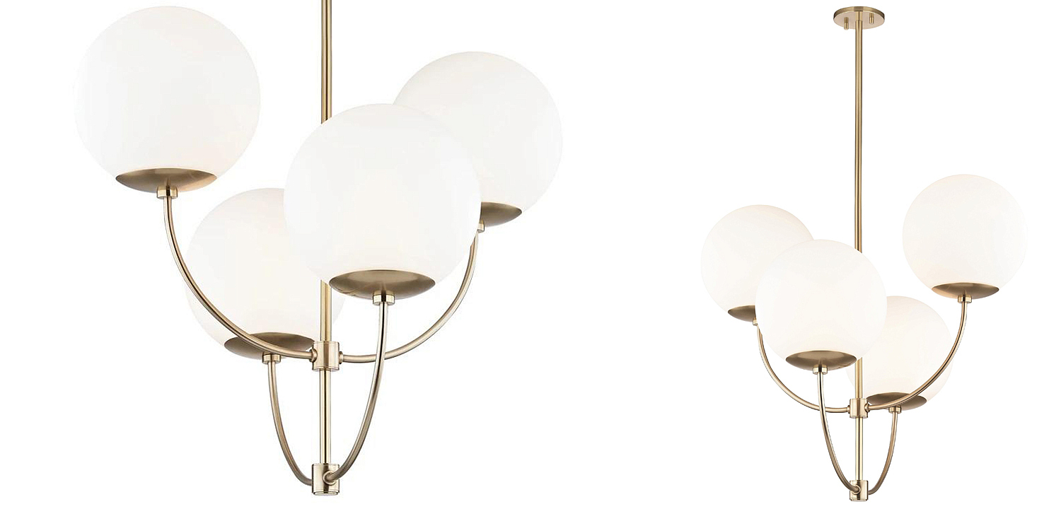 Люстра Breasal White Matte Balls Chandelier Brass Люстра Breasal White Matte Balls Chandelier Brass - Loft-Concept в Твери
