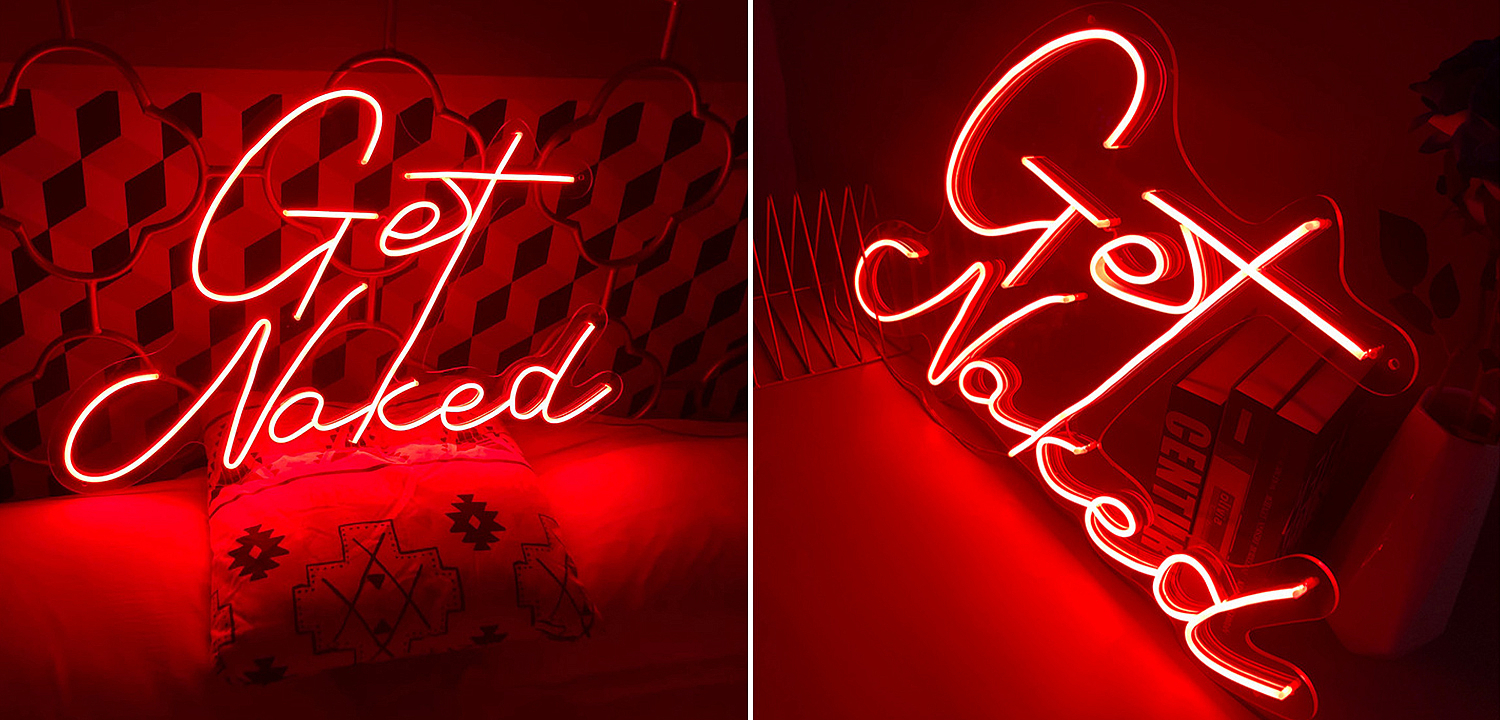 Неоновая настенная лампа Get Naked Neon Wall Lamp Неоновая настенная лампа Get Naked Neon Wall Lamp - Loft-Concept в Твери