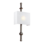 Бра бронзового цвета с полукруглым матовым стеклянным плафоном в геометрическом каркасе Feiss варинант исполнения - 5 | Loft Concept в Твери