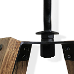 Барный стул со спинкой и мягкой обивкой с ромбами на 4-х деревянных ножках Бежевый Велюр Ava Charm варинант исполнения - 8 | Loft Concept в Твери