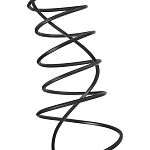 Подвесной светильник светодиодный из металла со спиральным декоративным элементом черный Metal Spiral варинант исполнения - 8 | Loft Concept в Твери