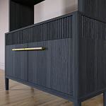 Стеллаж Primo с ящиками Черный дуб  варинант исполнения - 4 | Loft Concept в Твери