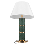 Настольная лампа на основании из зеленого мрамора с белым абажуром Noelia Green варинант исполнения - 3 | Loft Concept в Твери