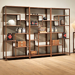 Стеллаж деревянный с полками для хранения Moon Walnut Furniture варинант исполнения - 1 | Loft Concept в Твери