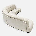 Диван Limoges полукруглой формы с обивкой букле молочного цвета варинант исполнения - 1 | Loft Concept в Твери