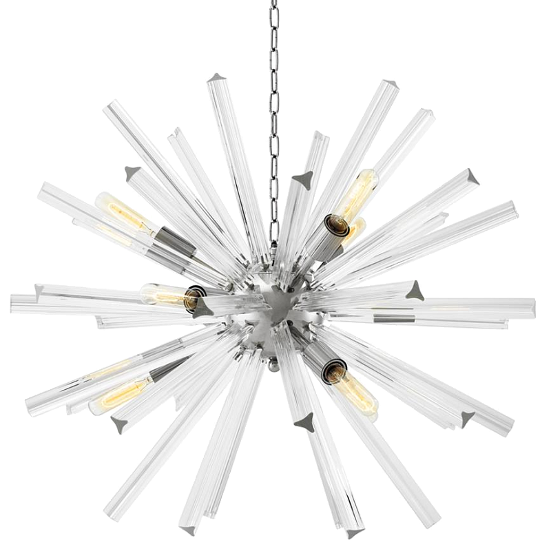 Люстра Chandelier Equalizer S Nickel Никель Прозрачный (Transparent) в Твери | Loft Concept 
