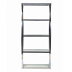 Металлический стеллаж со стеклянными полками Molecule варинант исполнения - 2 | Loft Concept в Твери