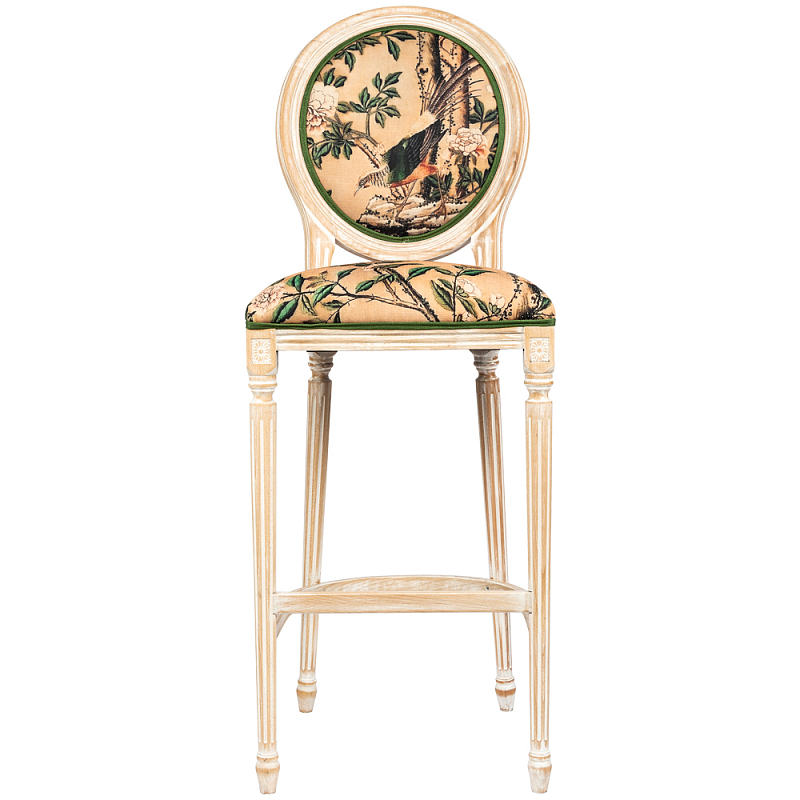 Барный стул Beige and Green Chinoiserie Bar Stool Бежевый Зеленый Барный стул Beige and Green Chinoiserie Bar Stool Бежевый Зеленый в Твери | Loft Concept