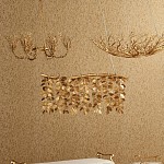 Люстра золотая с декором в виде веток эвкалипта Eucalyptus Branches варинант исполнения - 5 | Loft Concept в Твери