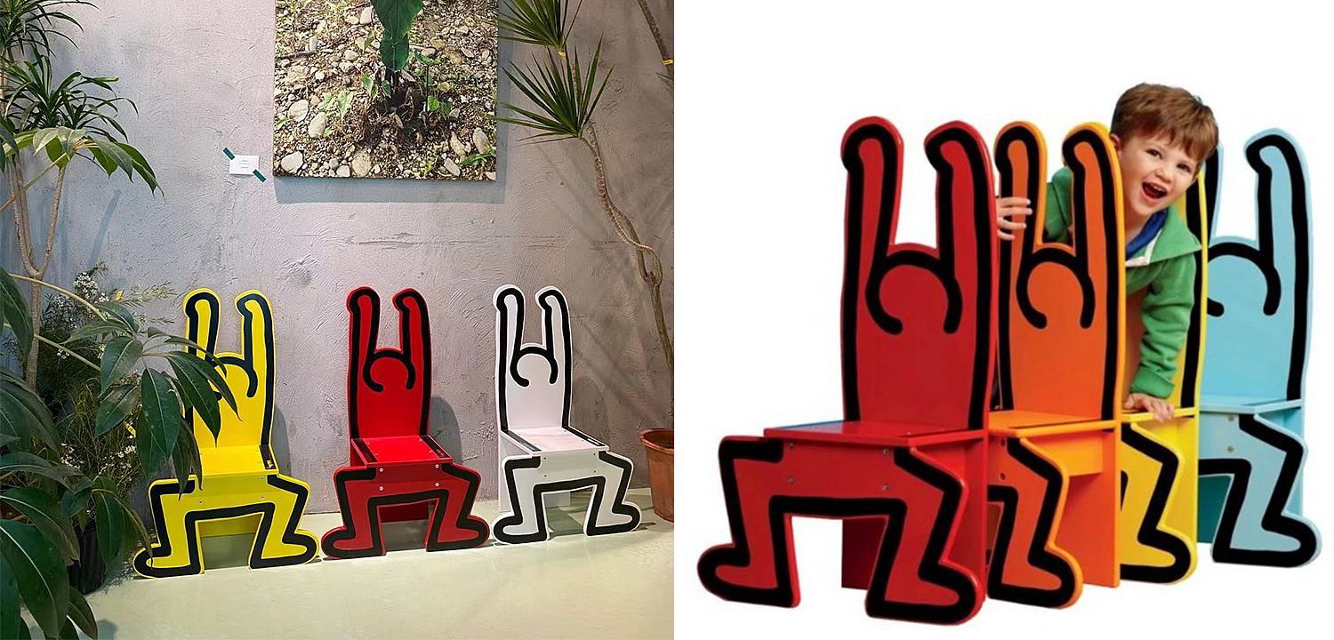 Детский стул Chaise Keith Haring Dancer Vilac Красный Детский стул Chaise Keith Haring Dancer Vilac Красный - Loft-Concept в Твери
