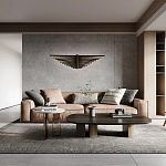 Люстра в виде распахнутых крыльев из тонких металлических планок Flight of Freedom варинант исполнения - 8 | Loft Concept в Твери