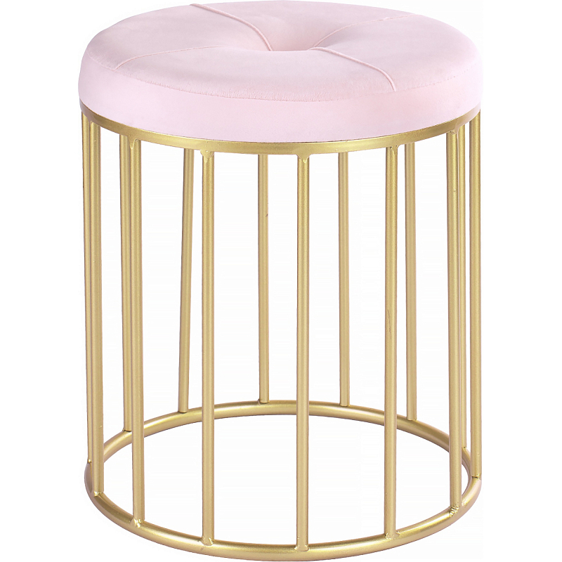 Пуф Pink cage Розовый Золотой Пуф Pink cage Розовый Золотой в Твери | Loft Concept