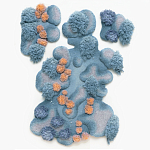 Тканый вручную Большой абстрактный гобелен Frost Forest варинант исполнения - 3 | Loft Concept в Твери