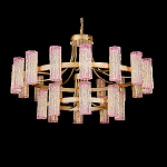 Люстра двухъярусная круглая с текстурными цилиндрическими плафонами Glimpse варинант исполнения - 2 | Loft Concept в Твери